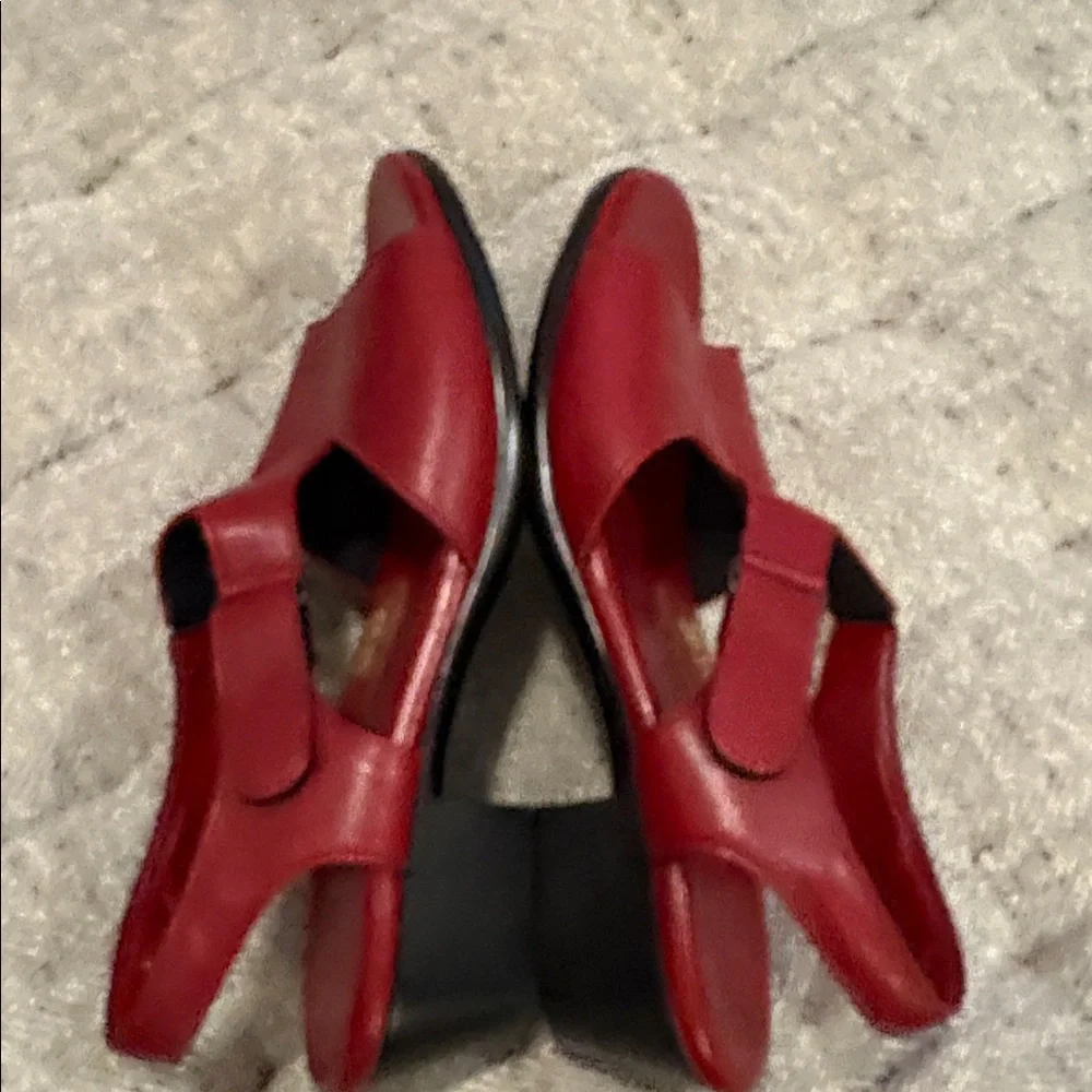 SAS suntimer red sandals size 9.5 W - Picture 5 of 7